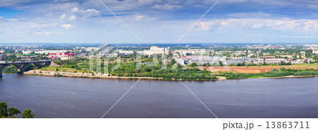 industry district at Nizhny Novgorod in summer 13863711