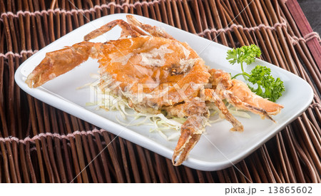japanese cuisine. crab on the background 13865602