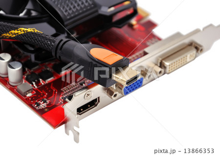 video card and hdmi cable 13866353