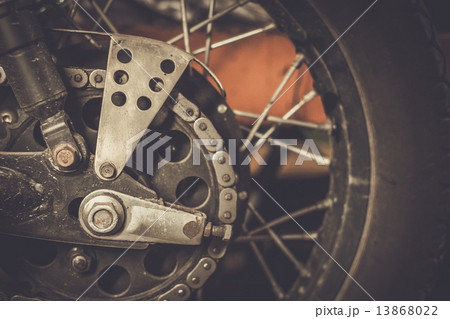 Motorcycle sprocket and custom chain guard 13868022