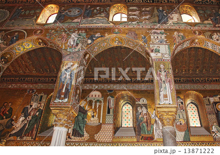 Golden mosaic in Cappella Palatina 13871222
