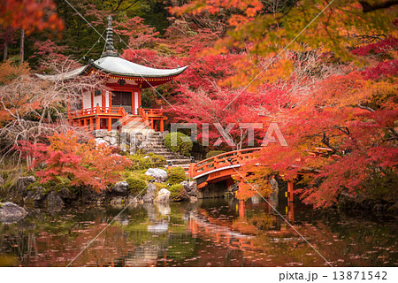 Daigoji temple in maple trees, momiji season, Kyoto, Japan Daigoji temple in maple trees, momiji season, Kyoto, Japan 13871542