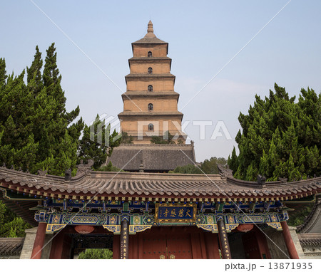 Giant Wild Goose Pagoda or Big Wild Goose Pagoda,Xian (Sian, Xi'an), Shaanxi province, China 13871935