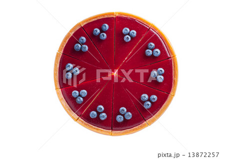 cheesecake with blueberries on a white background cheesecake with blueberries on a white background 13872257