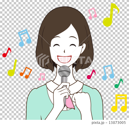 Women singing smile Women singing smile 13873005