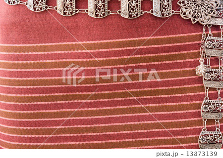 Colorful thai silk handicraft with silver belt 13873139