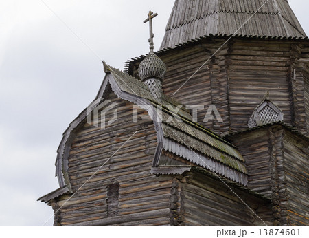 Fragment of ancient wooden church 13874601