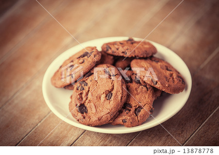 Cookies at wooden background Cookies at wooden background 13878778