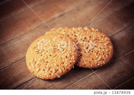 Cookies at wooden background Cookies at wooden background 13878936