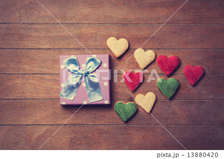 Gift box with cookies Gift box with cookies 13880420