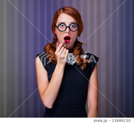 Redhead women with lipstick Redhead women with lipstick 13886230