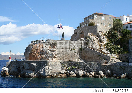 ギリシャのイドラ島の海岸の写真素材 1358
