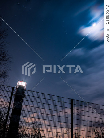 Riga Lighthouse in a starry night 13890543