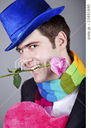 Mysterious men with toy and rose Mysterious men with toy and rose 13891890