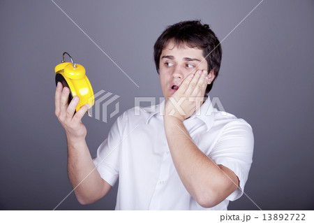 Funny men with clock. 13892722