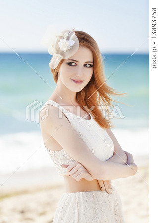 Young bride at the beach 13893758
