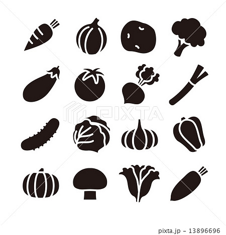 100 野菜 イラスト 白黒 かわいい かっこいい無料イラスト素材集