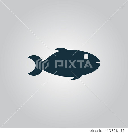 Fish icon on white background Fish icon on white background 13898155