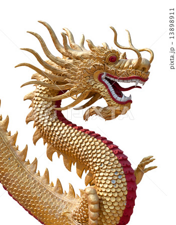 Golden Dragon Sculpture 13898911