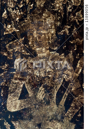 Olden Thai  Mural Painting  at Wat Pra Sing ,Chiangmai ,Thailand 13899056