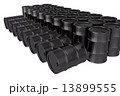 Black oil Barrels on white background 13899555
