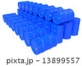 Blue oil Barrels on white background 13899557
