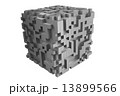 gray cube consisting of various cubes 13899566