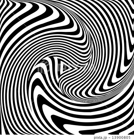 torsion movement op art abstract illustration のイラスト素材