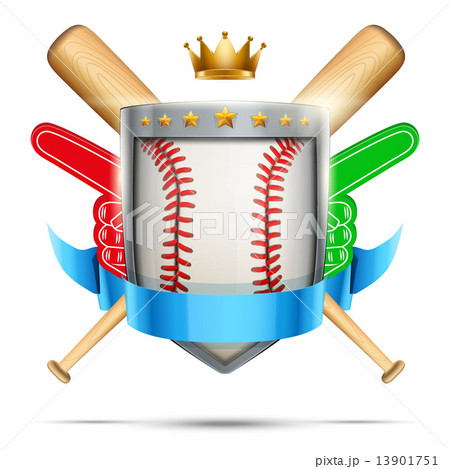 Label for baseball sport club or event. Bright premium design. Vector 13901751