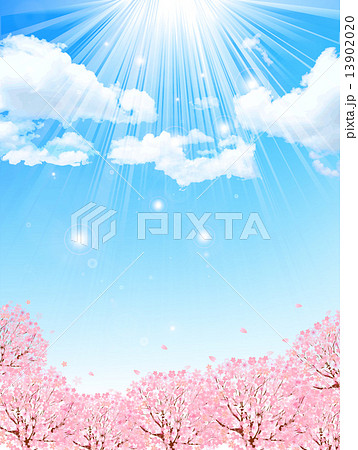 すべてのイラスト画像 ベスト50 桜 空 イラスト フリー