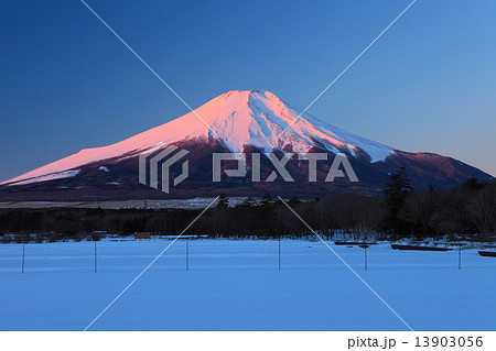 山中湖の紅富士 13903056