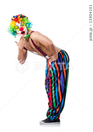 Funny clown isolated on white Funny clown isolated on white 13904101