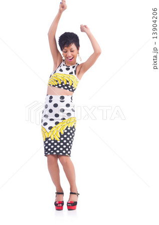 Japanese woman isolated on the white Japanese woman isolated on the white 13904206