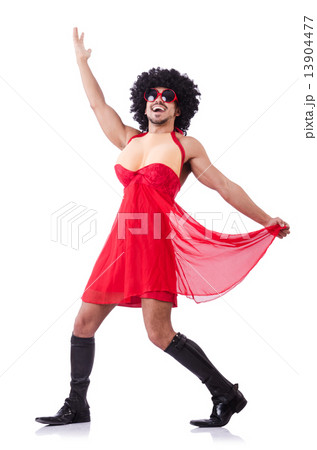 Man dressing in woman dress Man dressing in woman dress 13904477