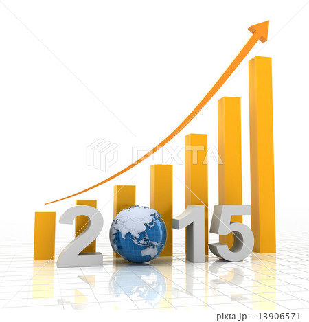 2015 global growth, 3d render 2015 global growth, 3d render 13906571