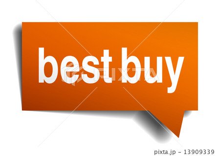 best buy orange speech bubble isolated on white 13909339