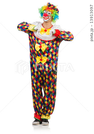 Funny clown isolated on white Funny clown isolated on white 13913097