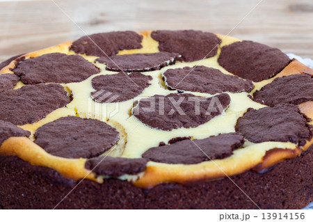 Russian plucking cake on rustic wood background Russian plucking cake on rustic wood background 13914156
