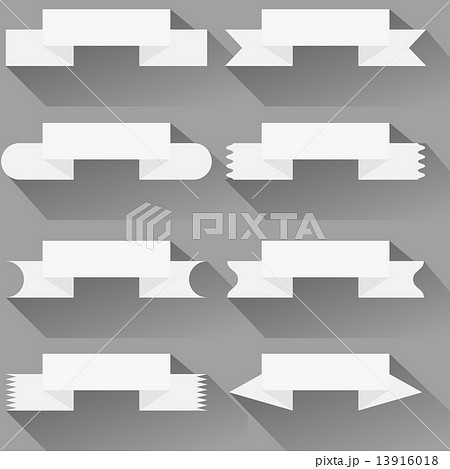 Modern  ribbons and banners for your text. Isolated on white bac 13916018