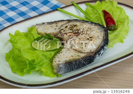 Grilled shark steak 13916249