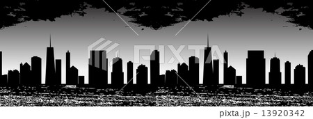 Seamless Pattern Vector Illustration of Cities Silhouette. Seamless Pattern Vector Illustration of Cities Silhouette. 13920342