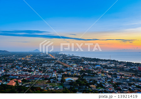 Landscape Hua Hin city at sunrise 13921419
