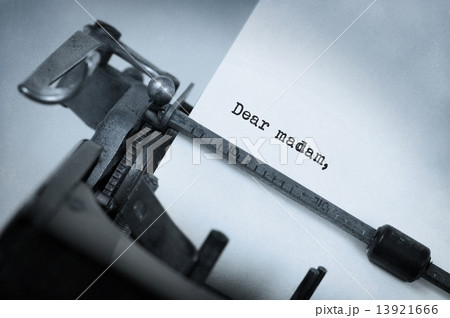 Vintage inscription made by old typewriter 13921666