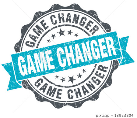 game changer vintage turquoise seal isolated on white 13923804