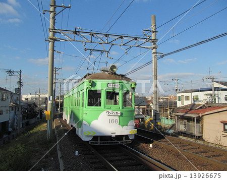 薄緑色の阪堺電車 13926675