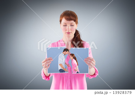 Composite image of couple arguing with each other 13928379