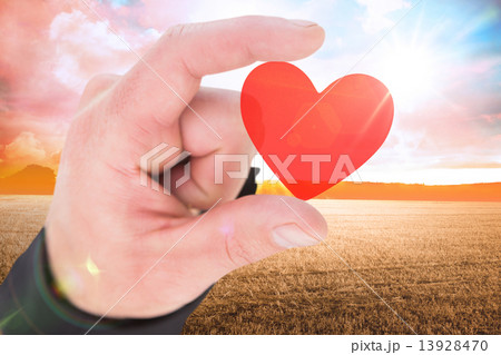 Composite image of businessmans fingers presenting Composite image of businessmans fingers presenting 13928470