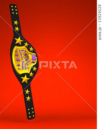 Champion Belt On Red Text Space 13929228