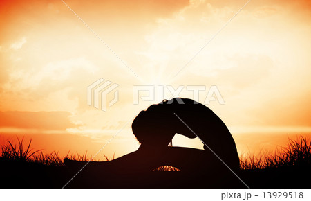 Composite image of gorgeous fit blonde in seated forward bend po Composite image of gorgeous fit blonde in seated forward bend po 13929518