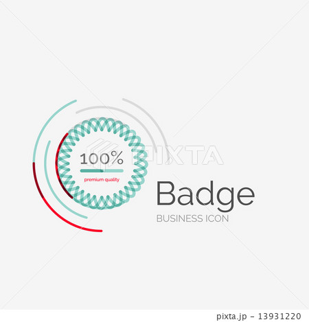Thin line neat design logo, premium quality stamp 13931220